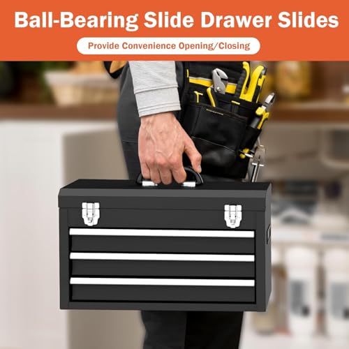 3 Drawer Metal Tool Box