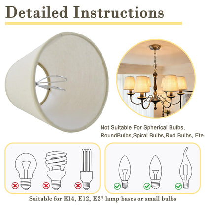 Mini Lamp Shade Chandelier Shades Set of 6 (color-51)