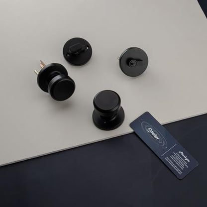 Black Door Knobs Interior with Turn Lock