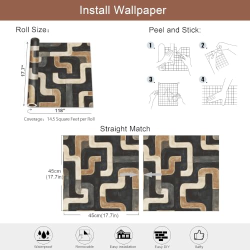 Mid Century Modern Peel and Stick Wallpaper