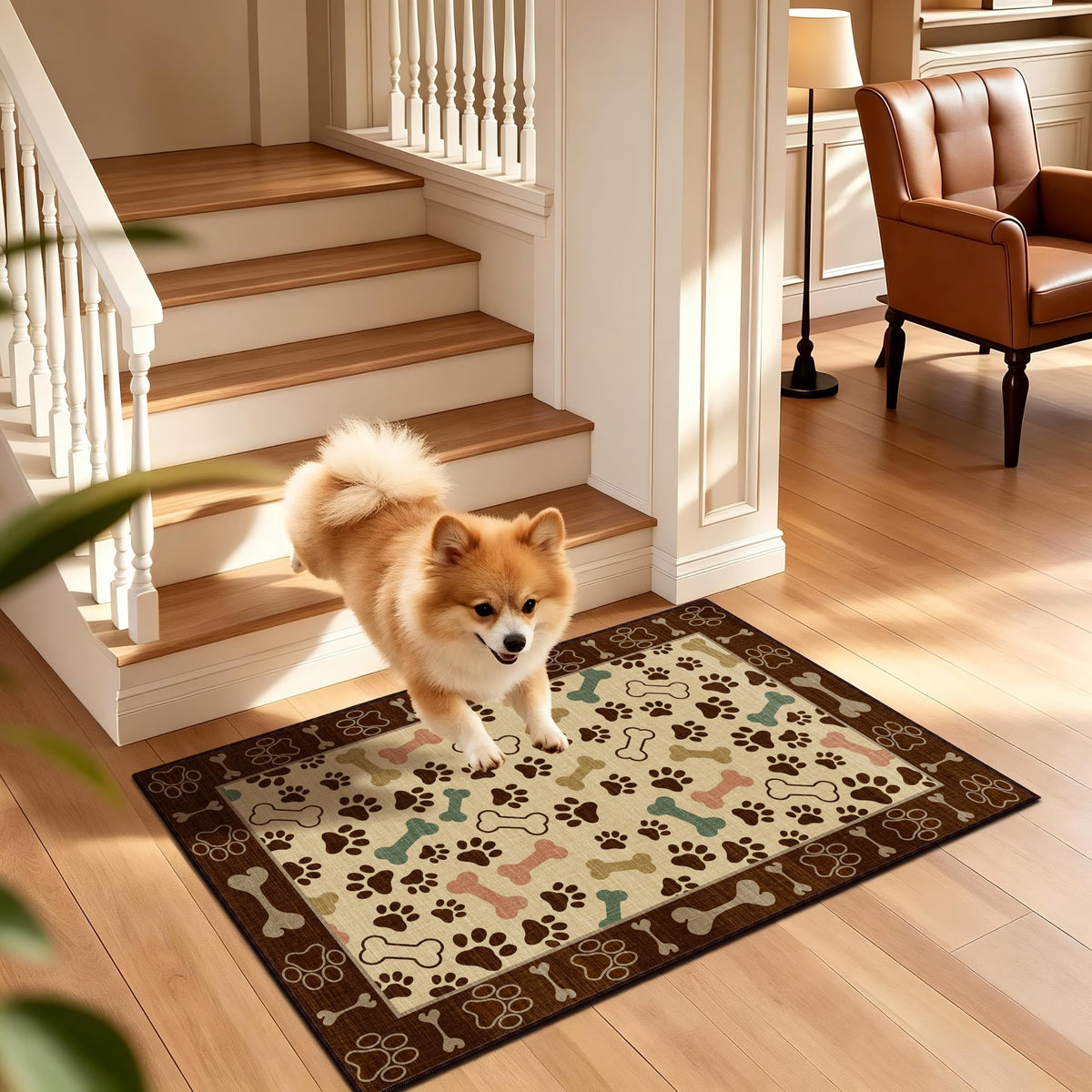 Waterproof 2x3 Small Rug (Paw Beige / 2' x 3' (Runner))