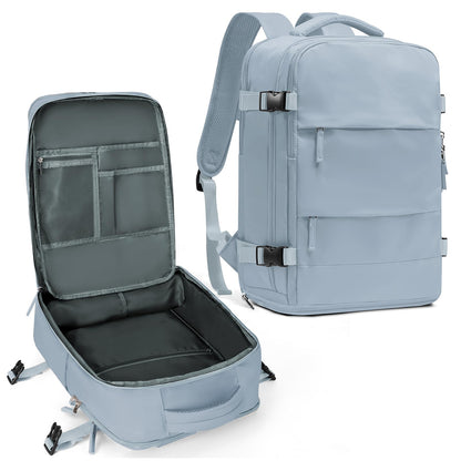 Travel Backpack For Women Men (Gray Blue / 25 liters)