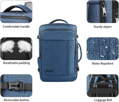 55L Extra Large Travel Backpack for Men (Blue / 3X-Large(22"x14"x10"))