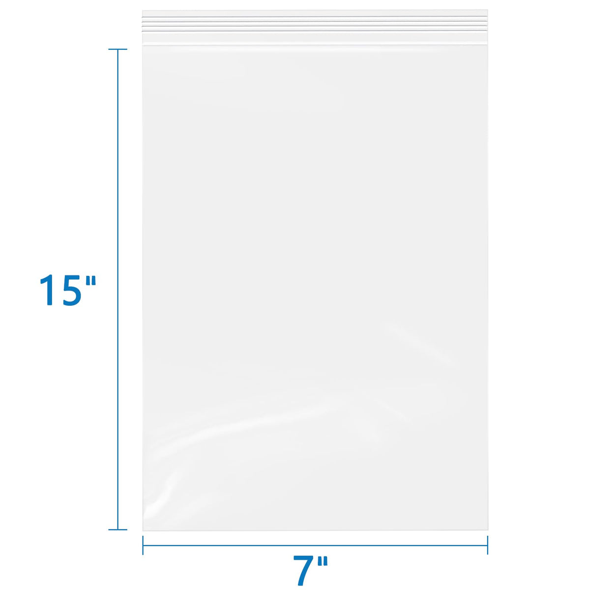 7" x 15" 200 Pack 2 Mil Resealable Zip Bags (7" x 15" 200 Pack)