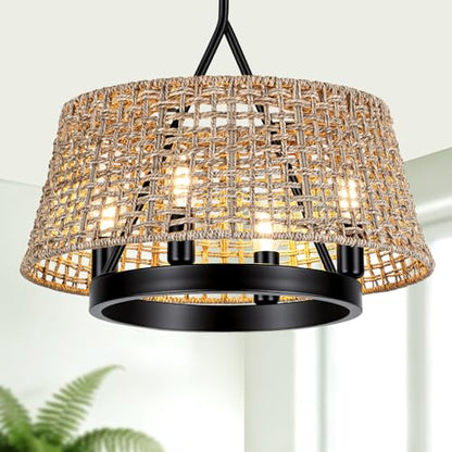 Rattan Chandelier