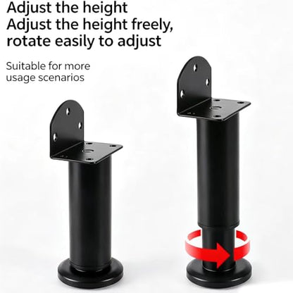 Metal Adjustable Height Furniture Support Legs Replacements Leg Feet for Bed