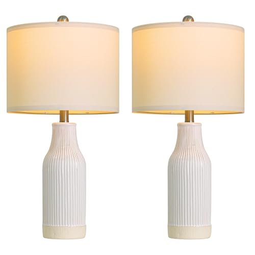 23.75" Modern Ceramic Table Lamps Set of 2