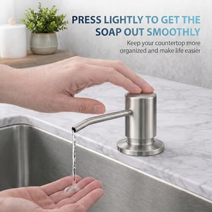 Kitchen Faucets with Soap Dispenser (Silver)
