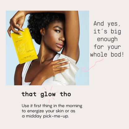 Glow Body Wipes for Women with Caffeine & Collagen Peptides (10 Count (Pack of 3))