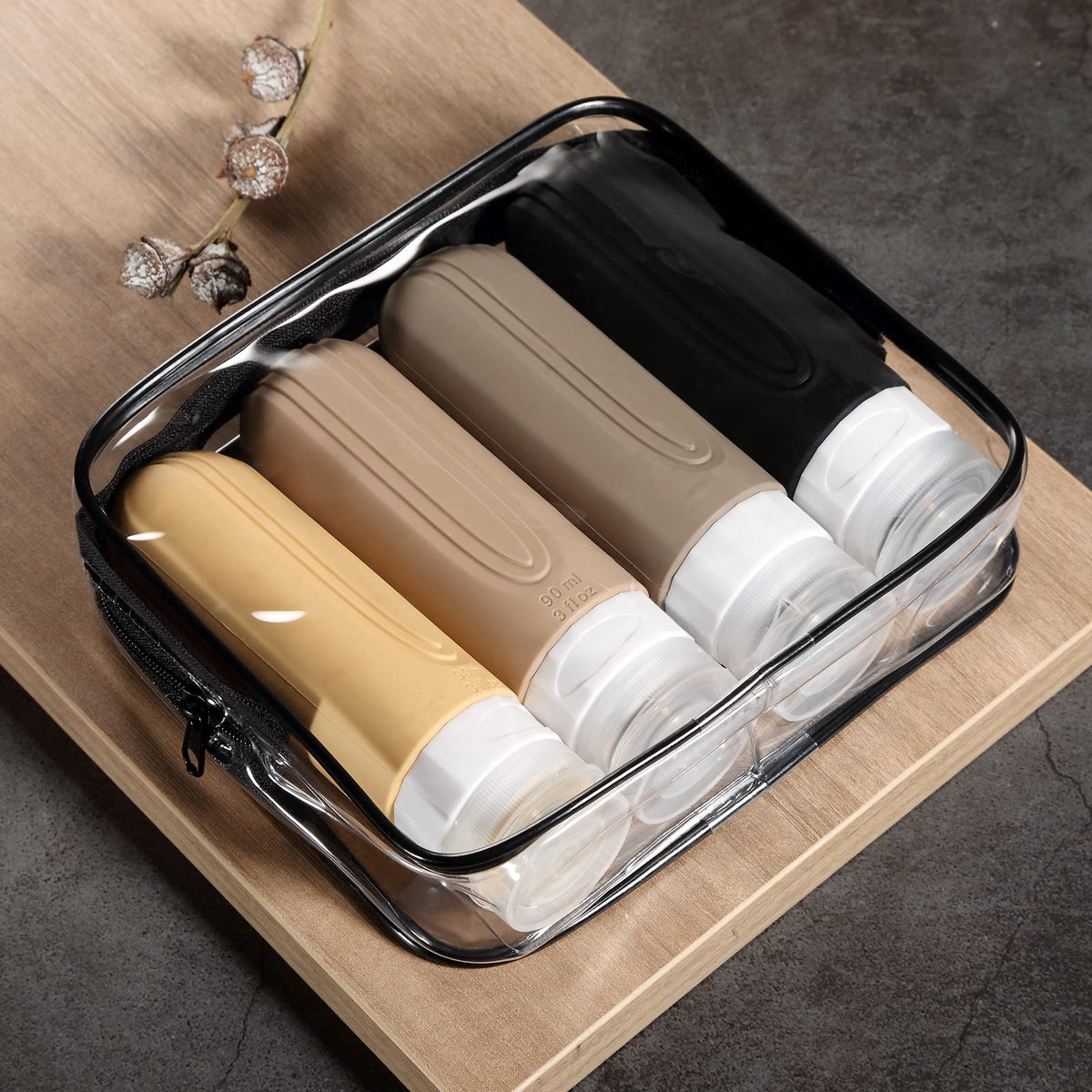 Travel Bottles for Toiletries (Apricot-3oz)