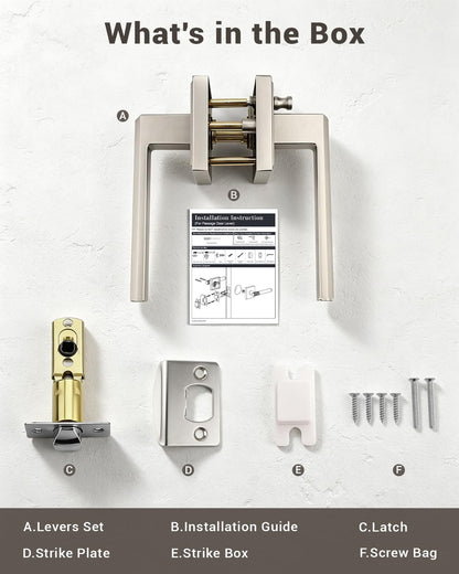 Door Knob with Lock (Nickel)