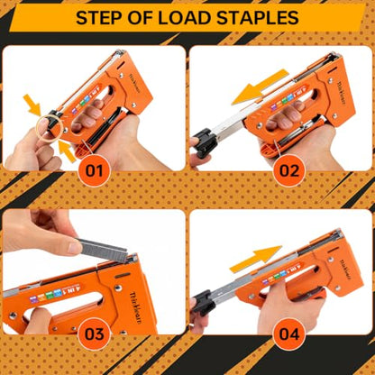 4-in-1 Heavy Duty Upholstery Staple Gun with 4000 Staples