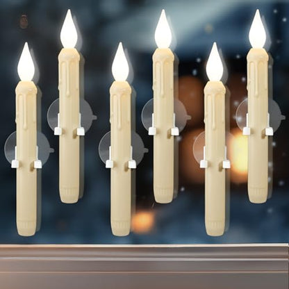 6 Pcs Sensor Dawn to Dusk Window Candles