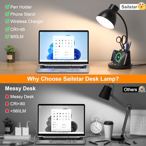 Desk Lamp with Pen Holder