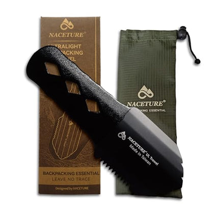 Ultralight Backpacking Trowel Aluminum Shovel Small Potty Multitool with Longer Handle Design Essential for Hiking