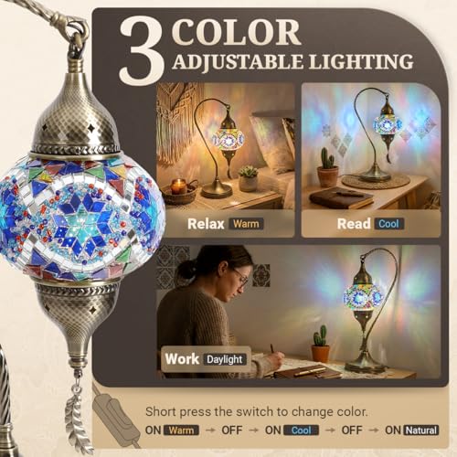 Turkish Moroccan Mosaic Table Lamp