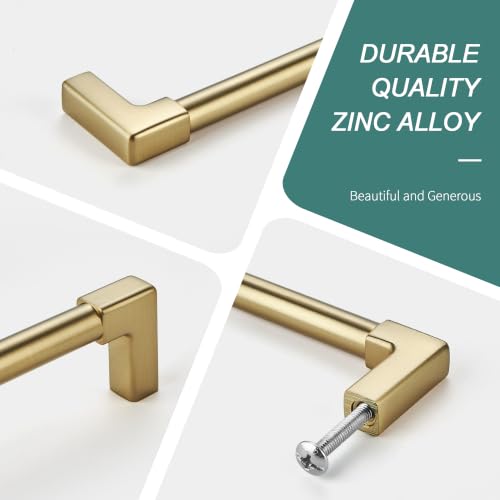 10 Pack Cabinet Pulls 6.3" (Champagne Bronze / 6.3"(160mm)Hole Center-10Pcs)