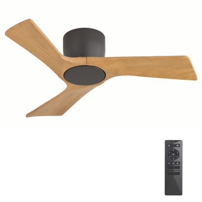 36 Inch Ceiling Fan without Light (Dark Gray/Beech Wood / 36")