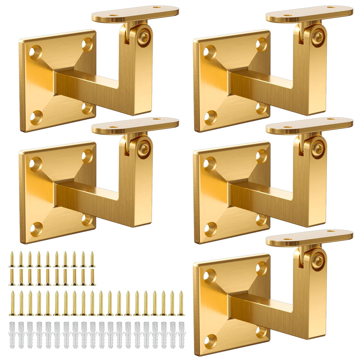 5 Pack Gold Handrail Brackets (Gold / SS304 - 5 Pack)