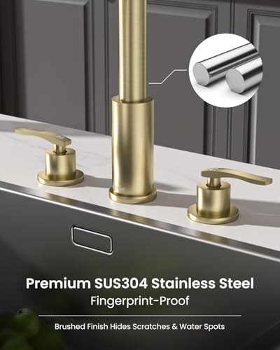 Kitchen Sink Faucet Stainless Steel with Sprayer 2