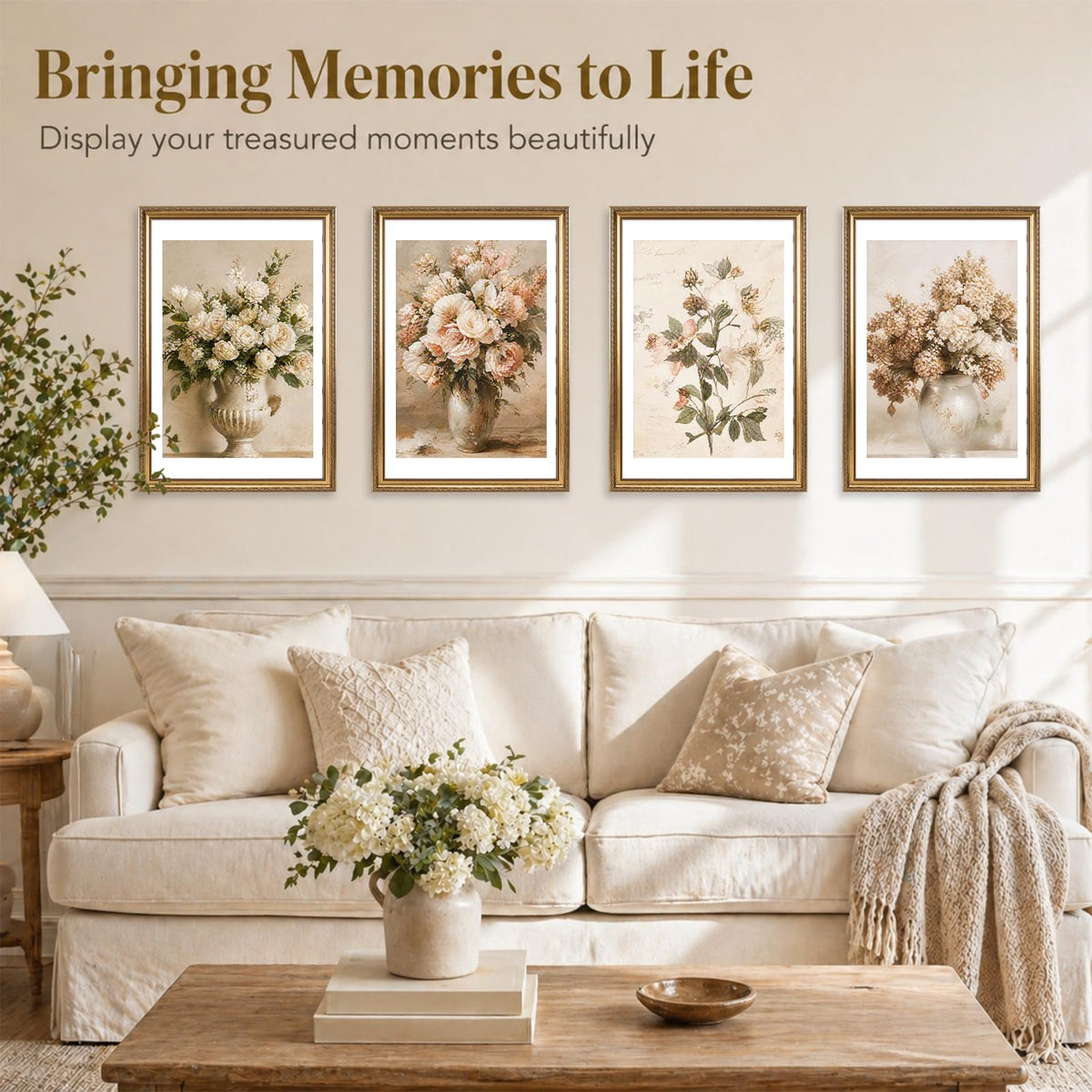16x24 Vintage Picture Frame for Poster Photo Picture and 40x60 cm Canvas with 14x20 Mat (Gold / 16x24 inch)