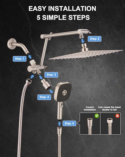 10" Rain Shower Head with Handheld Combo