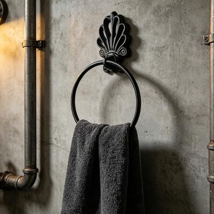 Rust Vintage Cast Iron Solid Towel Ring