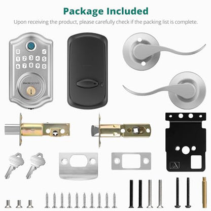 DS10 Pro Fingerprint Keyless Entry Door Lock with Lever Handle Set