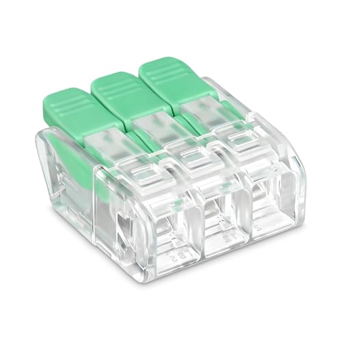 30PCS Lever Wire Connectors 3 Port Electrical Connectors Lever Nuts (3 Ports)