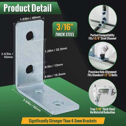 20 Pack 4 Hole L Bracket (4-Hole 20 Packs)