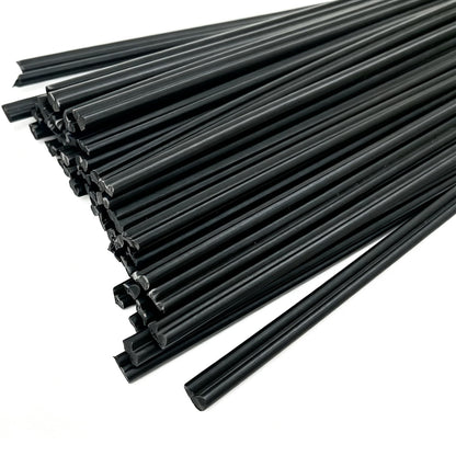 50PCS PP Welding Rods 9.45in Polypropylene Sticks Bumper Repair DIY Black