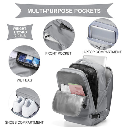 Vacuum Backpack Travel with Pump (A1-grey / 25 liters)