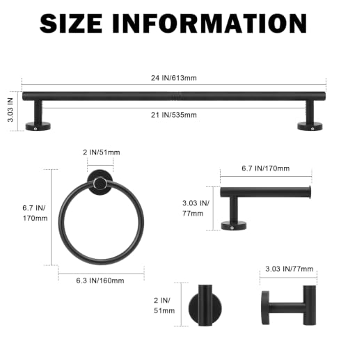 5 Piece Bath Hardware Set