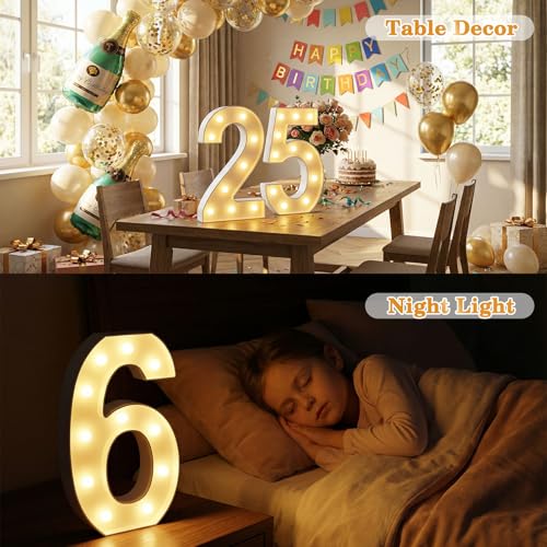 12.6 Inch Marquee Light Up Numbers 13 for Party Decorations (Number 13 / 12.6 in)