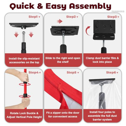 Dust Barrier Poles Kit