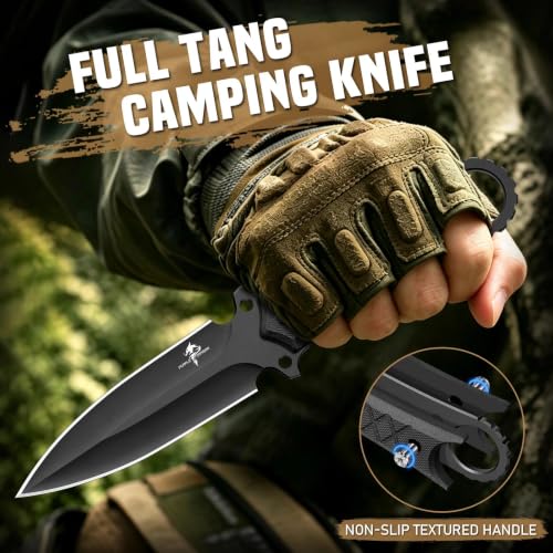 D2 Steel Tactical Fixed Blade Knife