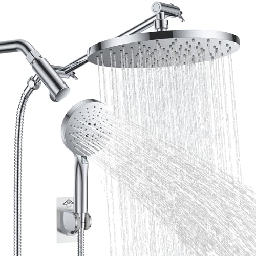 Rain Shower Head with 3 Modes Handheld Showerheads