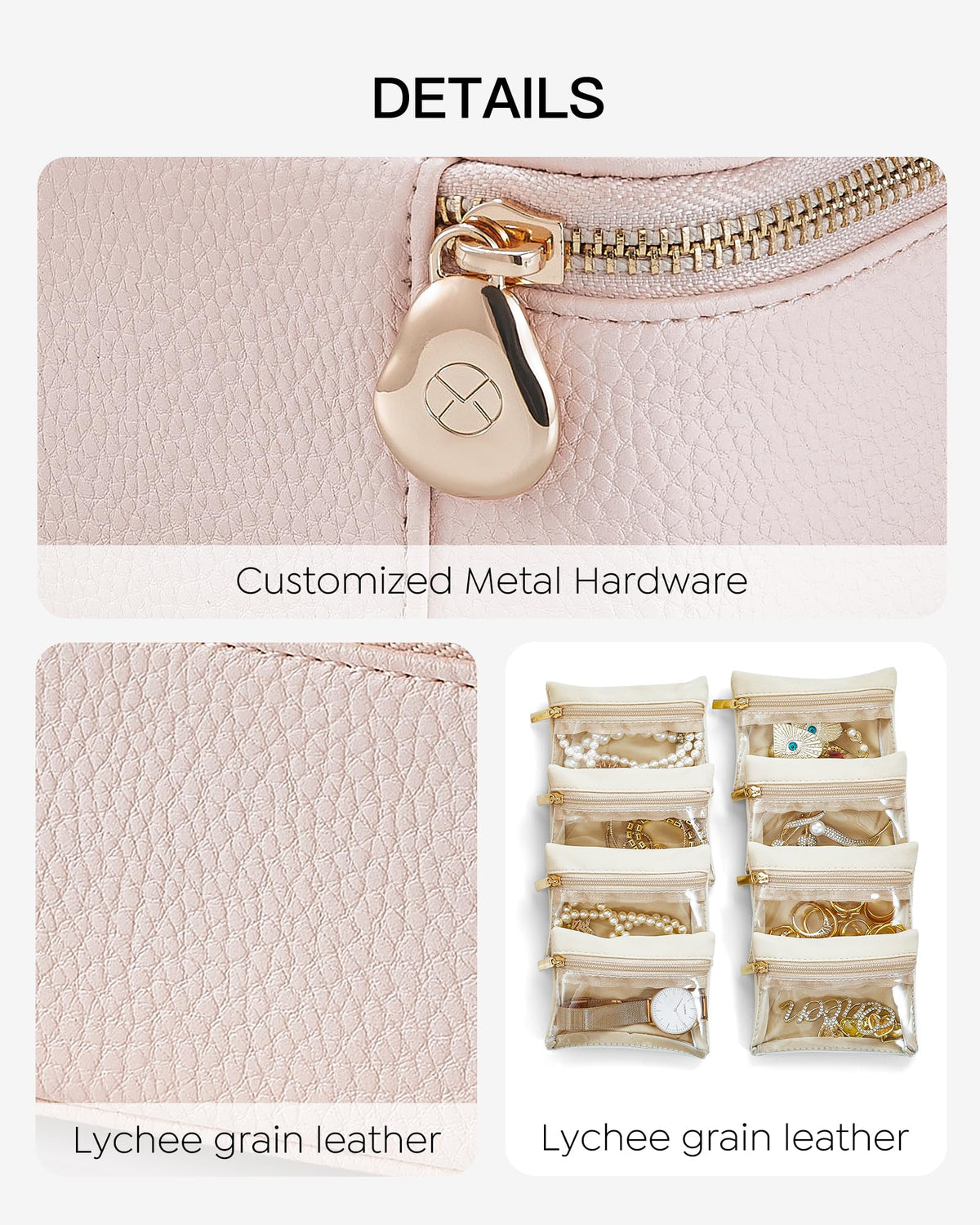 Jewelry Travel Case (F.8 PCS Pink)