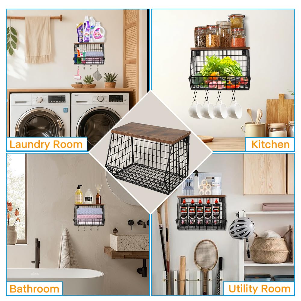 Laundry Room Shelves Wall Mounted (Large)