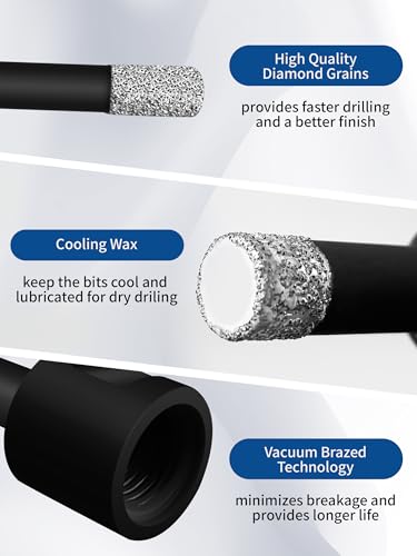 Diamond Drill Bits for Porcelain Tile Ceramic Marble Brick Vacuum Brazed Hole Saw