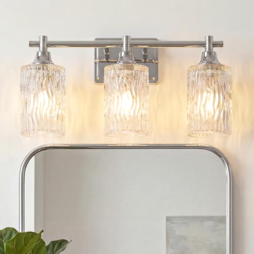 Modern 3 Light Bathroom Light Fixtures (Chrome / 3-light)