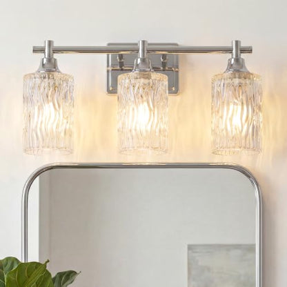 Modern 3 Light Bathroom Light Fixtures (Chrome / 3-light)