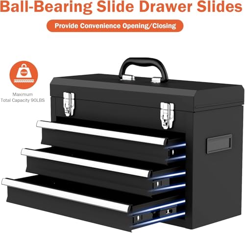 3 Drawer Metal Tool Box