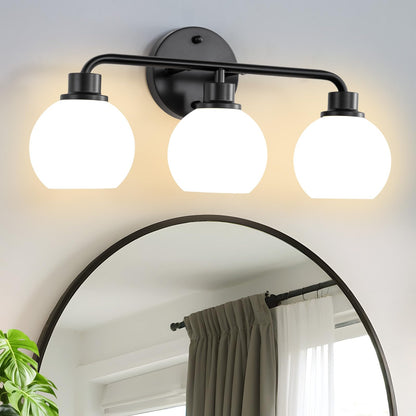 Bathroom Light Fixtures Black Vanity Light 3 Light Bathroom Lights (Black / 3-Lights)
