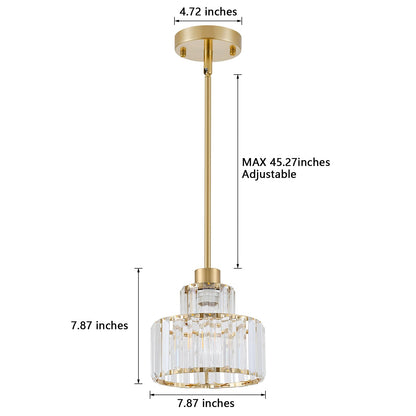 Gold Pendant Lights Kitchen Island (Gold&Clear / 1 pack)
