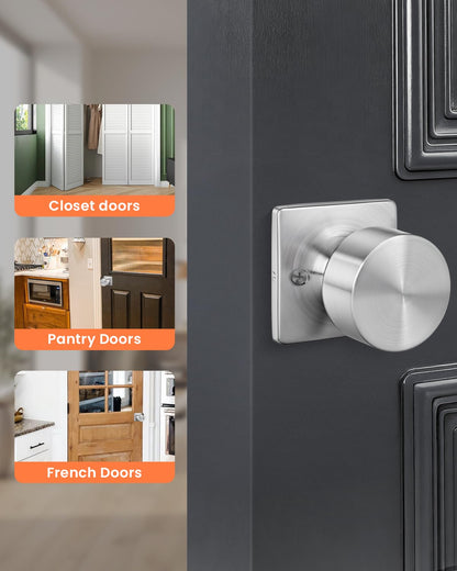 Brushed Nickel Dummy Door Knobs (Brushed Nickel)