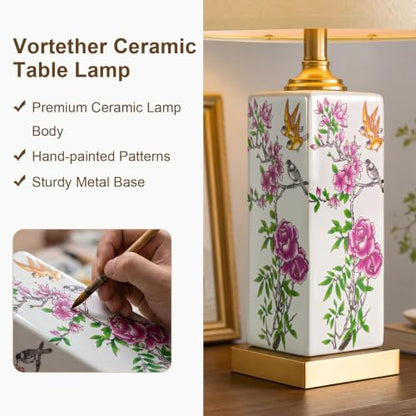 24.5" Vintage Ceramic Table Lamp Single