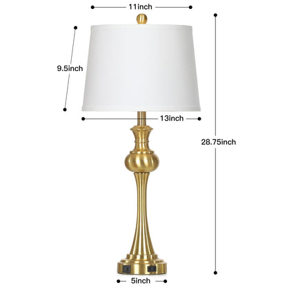 Gold Table Lamp for Living Room (Gold)