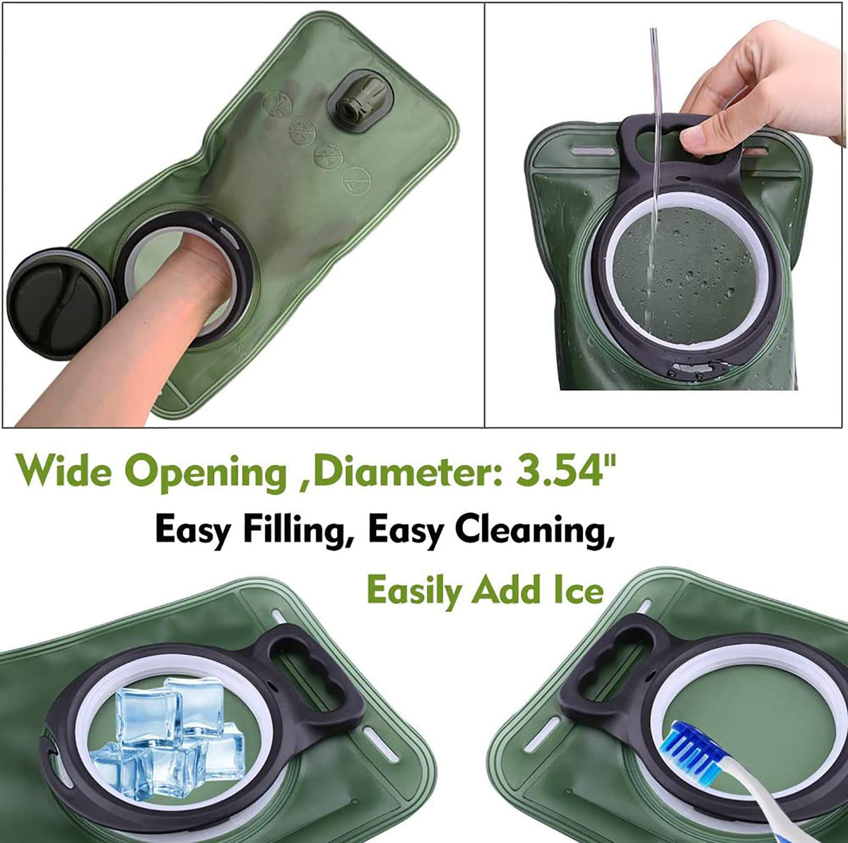 Hydration Bladder (3L-Water Bladder-Military Green)