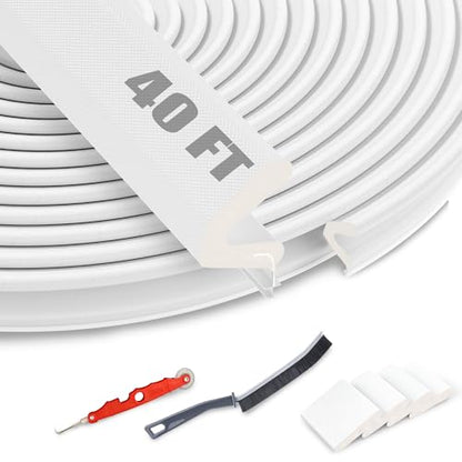 40FT Kerf Weather Stripping Door Seal Kit with Roller Tool